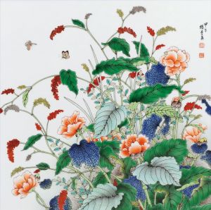 Contemporary Paintings - Flowers Blooming Like A Piece of Brocade
